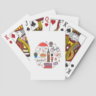 Londen Doodles Pokerkaarten
