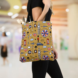 Londen Doodles Tote Bag