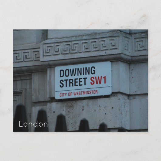 Londen - Downing Street Feestdagenkaart (Voorkant)