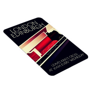 Londen Edinburgh Locomotief vintage stijl poster Magneet