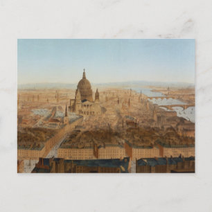 Londen: een vogelachtig uitzicht van St. Paul's en Briefkaart