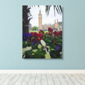 Londen Elizabeth Tower classic uitzicht canvas pri Afdruk (Insitu (Houten vloer))