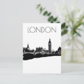 Londen en Big Ben Briefkaart (Staand voorkant)