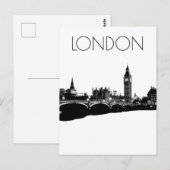 Londen en Big Ben Briefkaart (Voorkant / Achterkant)