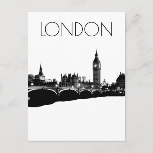 Londen en Big Ben Briefkaart (Voorkant)