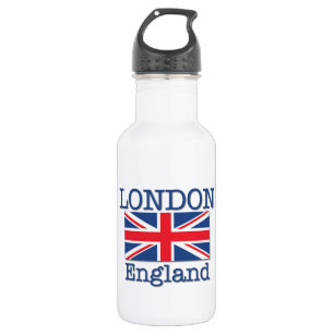 Londen en Union Jack Waterfles