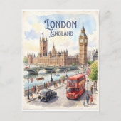 Londen Engeland aquarel Briefkaart (Voorkant)