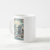 Londen Engeland Art Deco Koffiemok (Voorkant links)