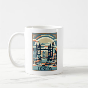 Londen Engeland Art Deco Koffiemok