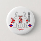 Londen, Engeland Badge Ronde Button 5,7 Cm (Voorkant)