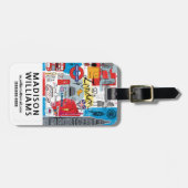 Londen, Engeland Bagagelabel (Voorkant horizontaal)