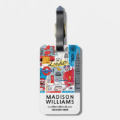 Londen, Engeland Bagagelabel (Achterkant verticaal)