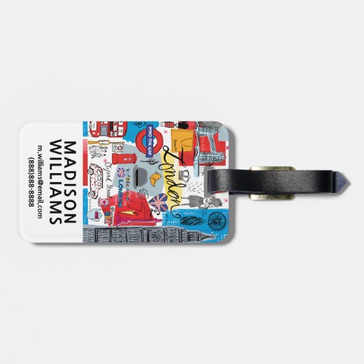 Londen, Engeland Bagagelabel (Achterkant horizontaal)