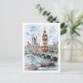Londen Engeland Beroemde Reisplaats Briefkaart (Staand voorkant)