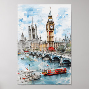 Londen Engeland Beroemde Reisplaats Poster