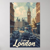 Londen Engeland Beroemde Reisplaats Poster (Voorkant)