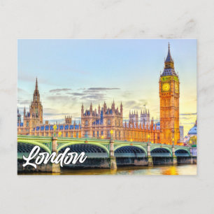 Londen, Engeland   Big Ben Briefkaart