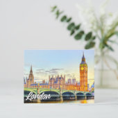 Londen, Engeland | Big Ben Briefkaart (Staand voorkant)