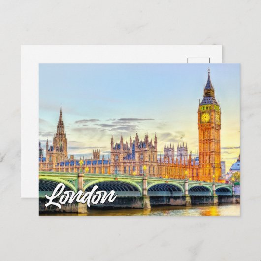 Londen, Engeland | Big Ben Briefkaart (Voorkant / Achterkant)