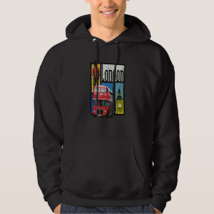 Londen Engeland Big Ben Double Decker Queens Guard Hoodie