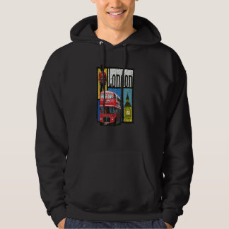 Londen Engeland Big Ben Double Decker Queens Guard Hoodie