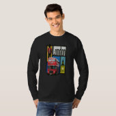 Londen Engeland Big Ben Double Decker Queens Guard T-shirt (Voorkant volledig)