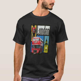 Londen Engeland Big Ben Double Decker Queens Guard T-shirt