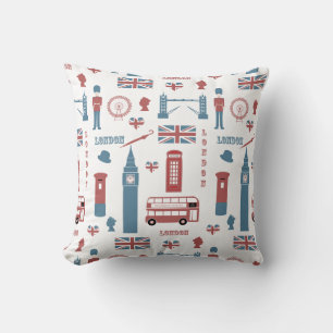 Londen Engeland Big Ben Engelse Vlag Queen's Guard Kussen