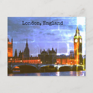 Londen, Engeland, Big Ben, Parlement. Gepersonalis Briefkaart