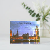 Londen, Engeland, Big Ben, Parlement. Gepersonalis Briefkaart (Staand voorkant)