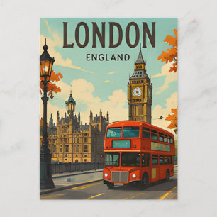 Londen Engeland Big Ben Thames Stadsgezicht Briefkaart