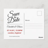 Londen Engeland Big Ben Vintage Bewaar de datum Briefkaart (Achterkant)