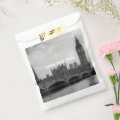 Londen Engeland Big Ben Vintage Zwart-wit Bedankzakje (Gezegeld)