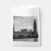 Londen Engeland Big Ben Vintage Zwart-wit Bedankzakje (Voorkant)