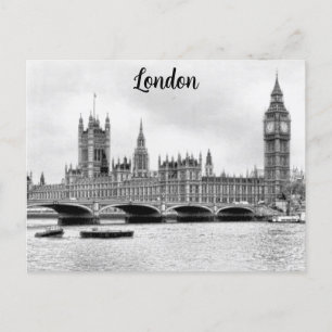 Londen Engeland Big Ben Westminster Reizen Briefkaart