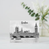 Londen Engeland Big Ben Westminster Reizen Briefkaart (Staand voorkant)
