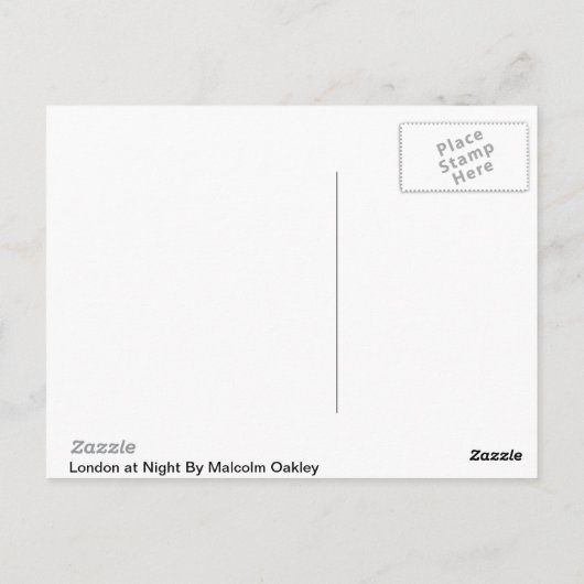 Londen, Engeland bij Night Briefkaart (Achterkant)