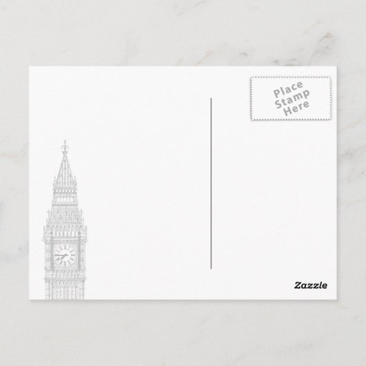 Londen, Engeland Briefkaart (Achterkant)