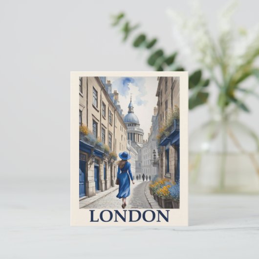  Londen Engeland British Travel Briefkaart (Staand voorkant)