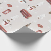 Londen Engeland Brits kerstinpakpapier Cadeaupapier (Hoek)