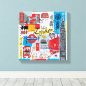 Londen, Engeland Canvas Afdruk (Insitu (Houten vloer))