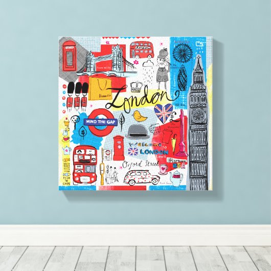 Londen, Engeland Canvas Afdruk (Insitu (Houten vloer))