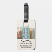 Londen, Engeland | City Skyline Bagagelabel (Achterkant verticaal)