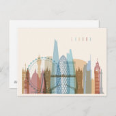Londen, Engeland | City Skyline Briefkaart (Voorkant / Achterkant)