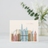 Londen, Engeland | City Skyline Briefkaart (Staand voorkant)