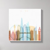 Londen, Engeland | City Skyline Canvas Afdruk (Voorkant)