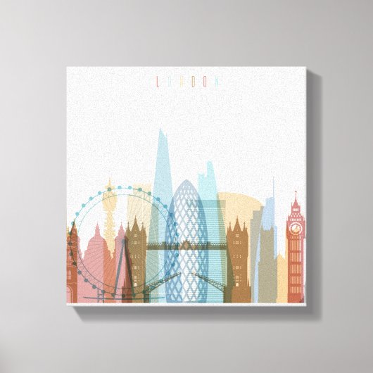 Londen, Engeland | City Skyline Canvas Afdruk (Voorkant)