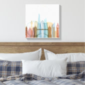 Londen, Engeland | City Skyline Canvas Afdruk (Insitu (Slaapkamer))