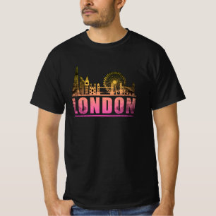 Londen Engeland City Skyline Cityscape Grappig ges T-shirt