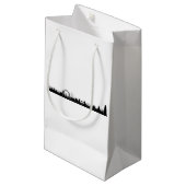 Londen Engeland City Skyline Thema Kleine Gift Bag Klein Cadeauzakje (Voorkant Gekanteld)